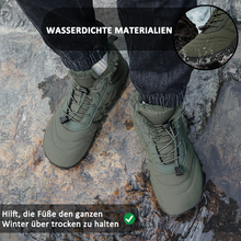 Lade das Bild in den Galerie-Viewer, draussenfeet winter barfussschuhe schneestiefel 31490 armeegrun
