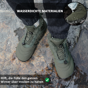 draussenfeet winter barfussschuhe schneestiefel 31490 armeegrun