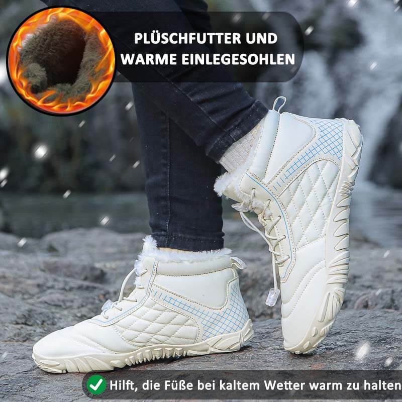 Warme Mittelhohe Verschleißfeste Wanderstiefel Rutschfester & Wasserdichter Barfußschuh für den Winter (Unisex)