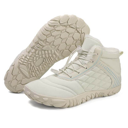Warme Mittelhohe Verschleißfeste Wanderstiefel Rutschfester & Wasserdichter Barfußschuh für den Winter (Unisex)