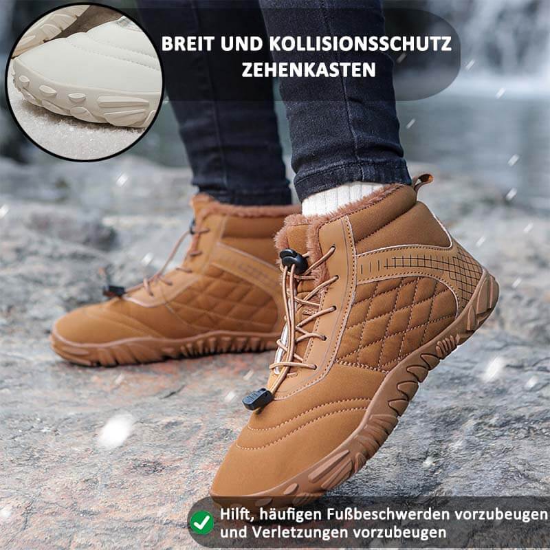 Warme Mittelhohe Verschleißfeste Wanderstiefel Rutschfester & Wasserdichter Barfußschuh für den Winter (Unisex)