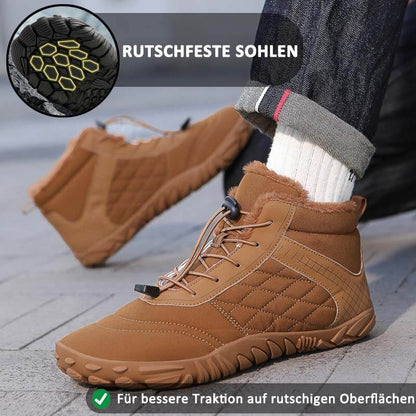 Warme Mittelhohe Verschleißfeste Wanderstiefel Rutschfester & Wasserdichter Barfußschuh für den Winter (Unisex)