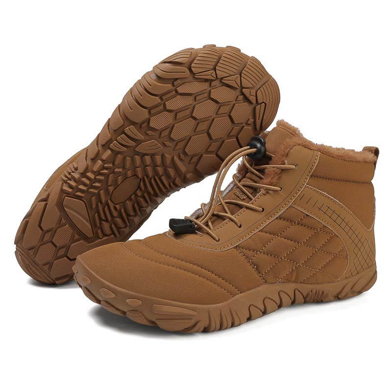 Warme Mittelhohe Verschleißfeste Wanderstiefel Rutschfester & Wasserdichter Barfußschuh für den Winter (Unisex)