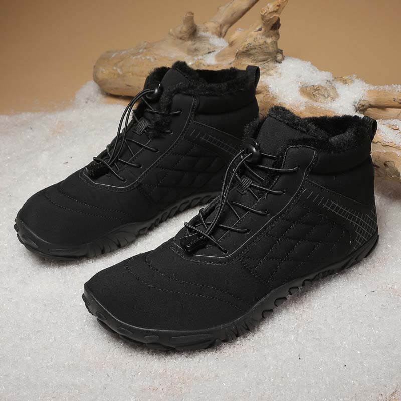 Warme Mittelhohe Verschleißfeste Wanderstiefel Rutschfester & Wasserdichter Barfußschuh für den Winter (Unisex)
