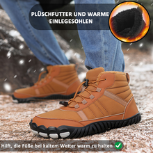 Lade das Bild in den Galerie-Viewer, draussenfeet winter barfussschuhe schneestiefel 31491 braun
