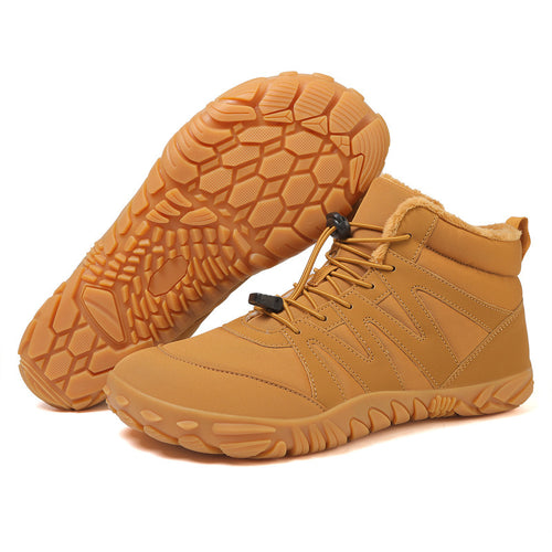 draussenfeet winter barfussschuhe schneestiefel 31492 gelb
