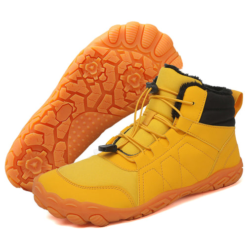 draussenfeet winter barfussschuhe schneestiefel 31494 gelb