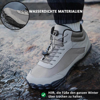 Herbst & Winter Warm Schneestiefel Atmungsaktiv Hohe Freizeitschuhe Rutschfester Barfußschuh für den Winter (Unisex)