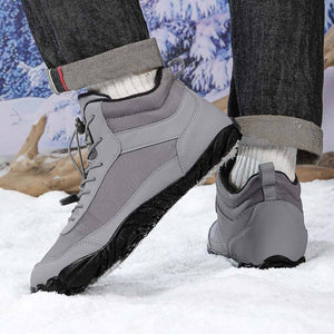 Herbst & Winter Warm Schneestiefel Atmungsaktiv Hohe Freizeitschuhe Rutschfester Barfußschuh für den Winter (Unisex)