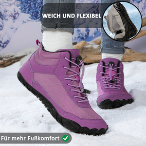 draussenfeet winter barfussschuhe schneestiefel 31496 lila