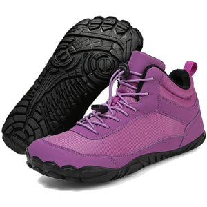 draussenfeet winter barfussschuhe schneestiefel 31496 lila
