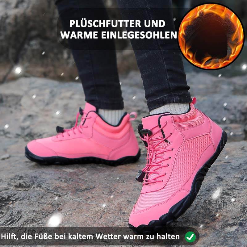 Herbst & Winter Warm Schneestiefel Atmungsaktiv Hohe Freizeitschuhe Rutschfester Barfußschuh für den Winter (Unisex)