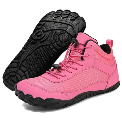 Herbst & Winter Warm Schneestiefel Atmungsaktiv Hohe Freizeitschuhe Rutschfester Barfußschuh für den Winter (Unisex)