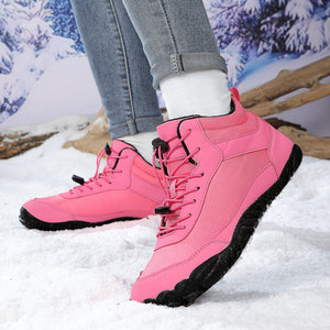 draussenfeet winter barfussschuhe schneestiefel 31496 rosa