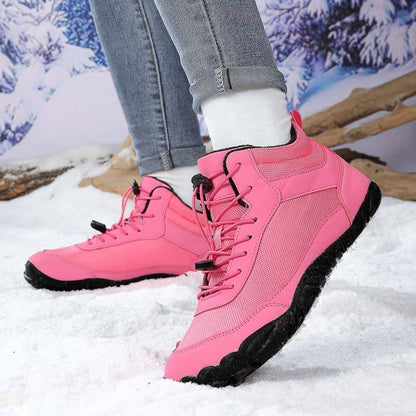 Herbst & Winter Warm Schneestiefel Atmungsaktiv Hohe Freizeitschuhe Rutschfester Barfußschuh für den Winter (Unisex)