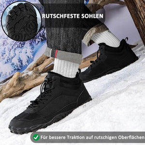 Herbst & Winter Warm Schneestiefel Atmungsaktiv Hohe Freizeitschuhe Rutschfester Barfußschuh für den Winter (Unisex)