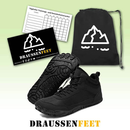 Herbst & Winter Warm Schneestiefel Atmungsaktiv Hohe Freizeitschuhe Rutschfester Barfußschuh für den Winter (Unisex)