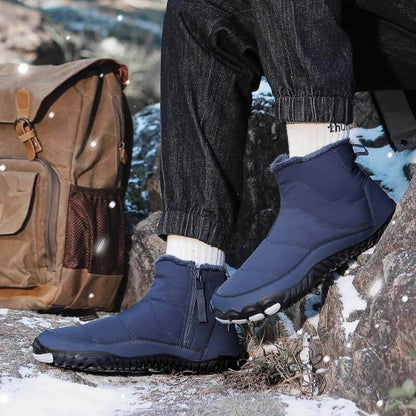 Schneestiefel Warm Außenbereich Lässige Wanderschuhe Verschleißfest Rutschfester & Wasserdichter Barfußschuh für den Winter (Unisex)