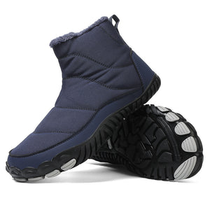 draussenfeet winter barfussschuhe schneestiefel 31497 dubkelblau
