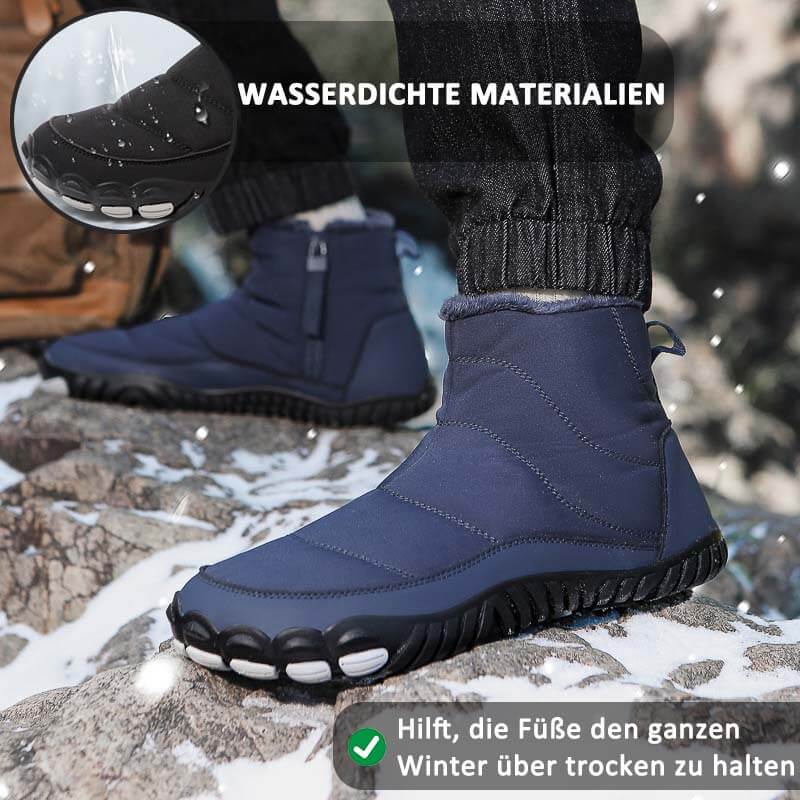 Schneestiefel Warm Außenbereich Lässige Wanderschuhe Verschleißfest Rutschfester & Wasserdichter Barfußschuh für den Winter (Unisex)