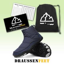 Lade das Bild in den Galerie-Viewer, draussenfeet winter barfussschuhe schneestiefel 31497 dubkelblau
