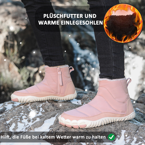 draussenfeet winter barfussschuhe schneestiefel 31497 rosa