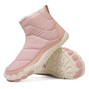 draussenfeet winter barfussschuhe schneestiefel 31497 rosa