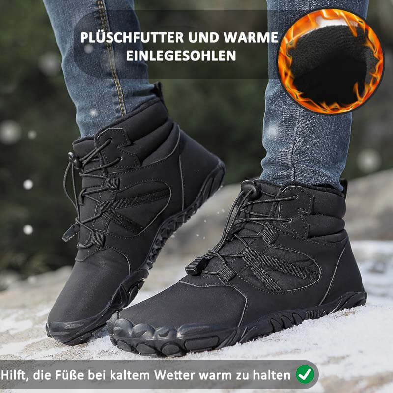 Thick winter snow boots outside warm mountaineering shoes slippring & waterproof barefoot shoe for the winter (unisex)
