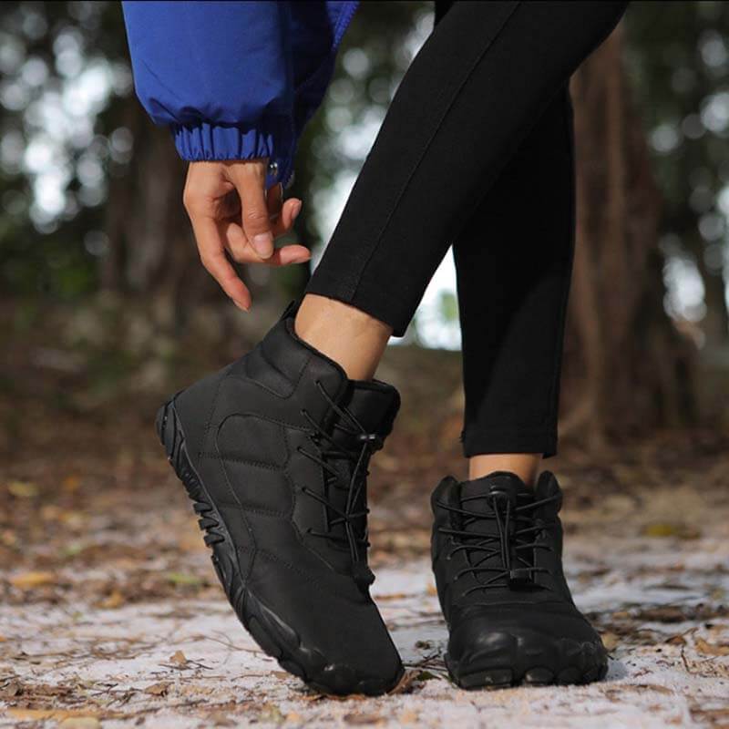 Thick winter snow boots outside warm mountaineering shoes slippring & waterproof barefoot shoe for the winter (unisex)
