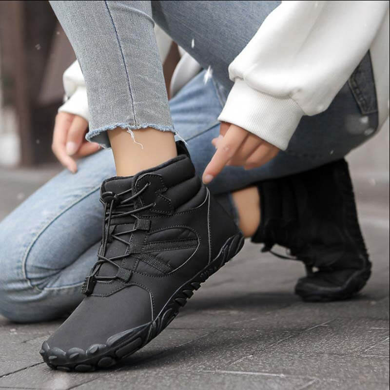 Thick winter snow boots outside warm mountaineering shoes slippring & waterproof barefoot shoe for the winter (unisex)