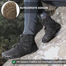 Lade das Bild in den Galerie-Viewer, draussenfeet winter barfussschuhe schneestiefel 31498 schwarz
