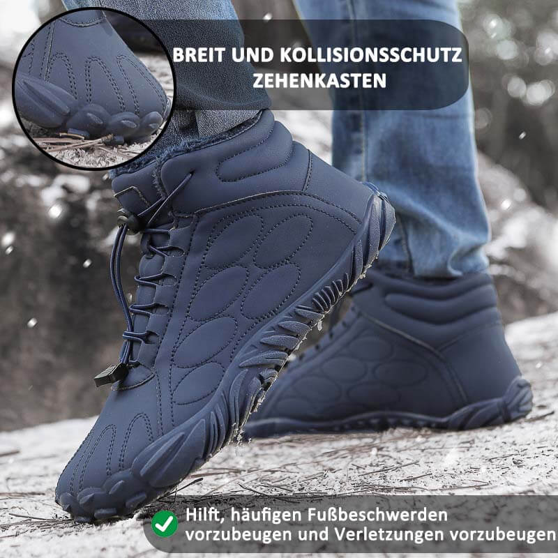 Warme Verschleißfeste Winterstiefel Außenbereich Mittellange Bergsteigerstiefel Rutschfester & Wasserdichter Barfußschuh für den Winter (Unisex)