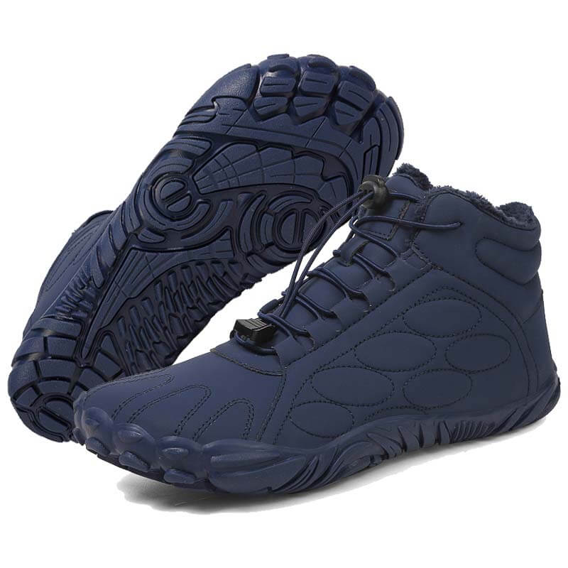 Warme Verschleißfeste Winterstiefel Außenbereich Mittellange Bergsteigerstiefel Rutschfester & Wasserdichter Barfußschuh für den Winter (Unisex)