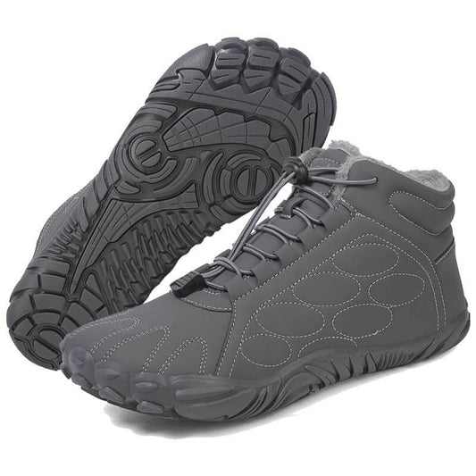 Warme Verschleißfeste Winterstiefel Außenbereich Mittellange Bergsteigerstiefel Rutschfester & Wasserdichter Barfußschuh für den Winter (Unisex)