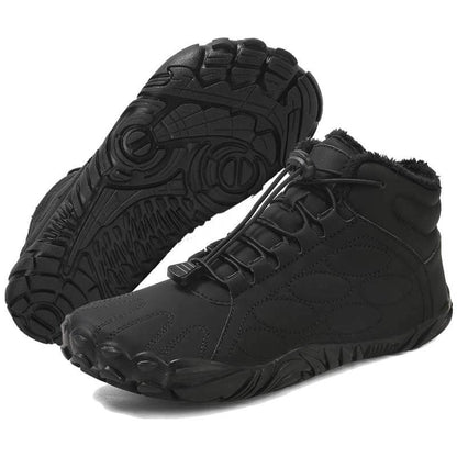 Warme Verschleißfeste Winterstiefel Außenbereich Mittellange Bergsteigerstiefel Rutschfester & Wasserdichter Barfußschuh für den Winter (Unisex)