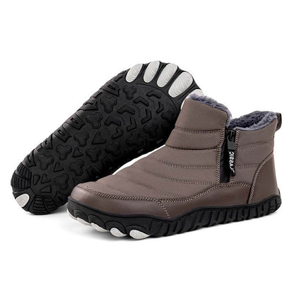 Herren Verdickte Warme Outdoor-Freizeit-Schneestiefel Mit Seitlichem Reißverschluss Rutschfester & Wasserdichter Barfußschuh für den Winter