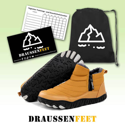 Herren Verdickte Warme Outdoor-Freizeit-Schneestiefel Mit Seitlichem Reißverschluss Rutschfester & Wasserdichter Barfußschuh für den Winter