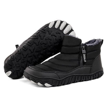 Herren Verdickte Warme Outdoor-Freizeit-Schneestiefel Mit Seitlichem Reißverschluss Rutschfester & Wasserdichter Barfußschuh für den Winter