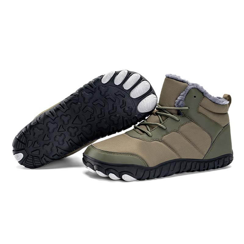 Herren Outdoor Baumwollschuhe Warme Schneestiefel Rutschfeste & Wasserdichte Barfußschuhe für den Winter