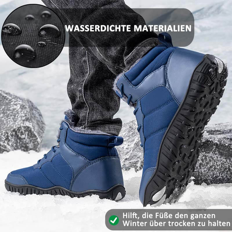 Herren Outdoor Baumwollschuhe Warme Schneestiefel Rutschfeste & Wasserdichte Barfußschuhe für den Winter