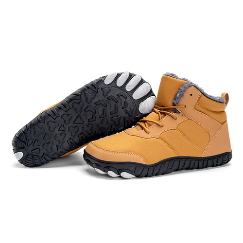 draussenfeet winter barfussschuhe schneestiefel 31503 kamel