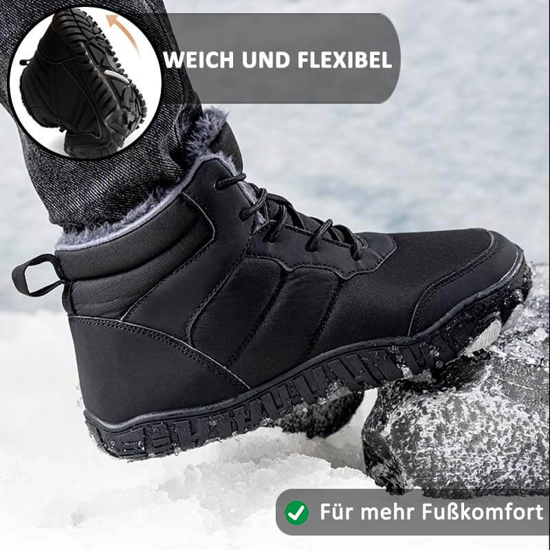 Herren Outdoor Baumwollschuhe Warme Schneestiefel Rutschfeste & Wasserdichte Barfußschuhe für den Winter