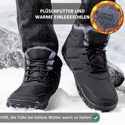 Herren Outdoor Baumwollschuhe Warme Schneestiefel Rutschfeste & Wasserdichte Barfußschuhe für den Winter