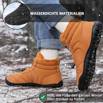 Schneestiefel Winddicht Kältebeständig Trendig Lässig Warm Rutschfester & Wasserdichter Barfußschuh für den Winter (Unisex)