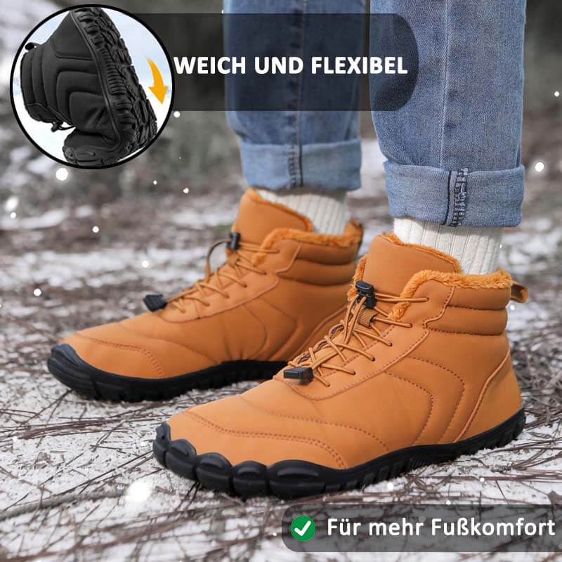 Schneestiefel Winddicht Kältebeständig Trendig Lässig Warm Rutschfester & Wasserdichter Barfußschuh für den Winter (Unisex)