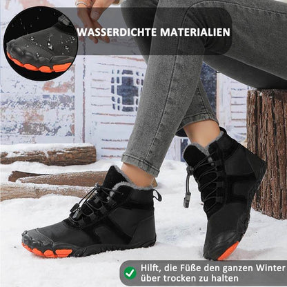 Warme Flexible Faltenfeste Schneestiefel Außenbereich Rutschfester & Wasserdichter Barfußschuh für den Winter (Unisex)