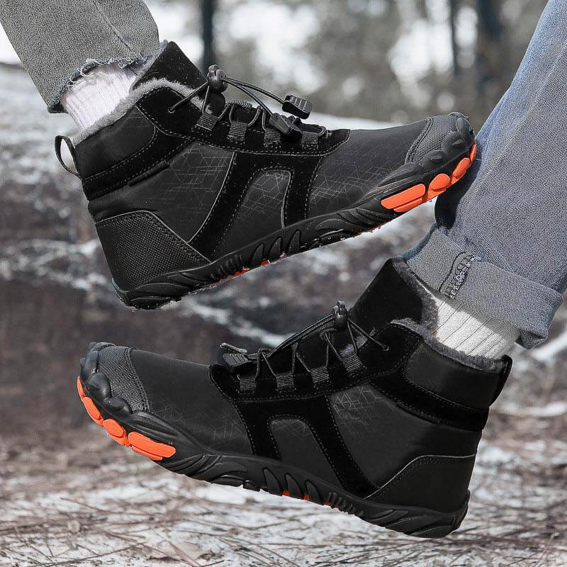 Warme Flexible Faltenfeste Schneestiefel Außenbereich Rutschfester & Wasserdichter Barfußschuh für den Winter (Unisex)