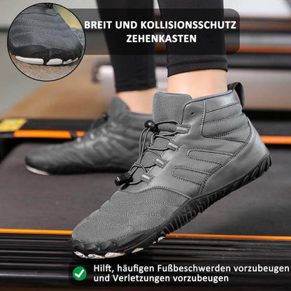 Wanderschuhe Verschleißfeste Atmungsaktive Outdoor Schuhe Rutschfester & Wasserdichter Barfußschuh für den Winter (Unisex)