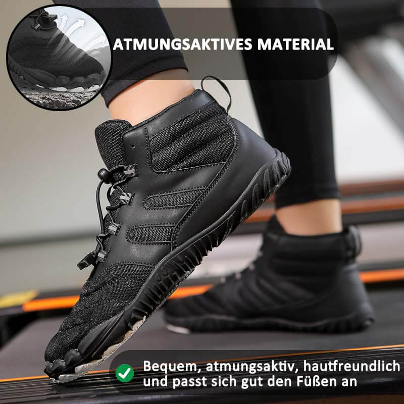 Wanderschuhe Verschleißfeste Atmungsaktive Outdoor Schuhe Rutschfester & Wasserdichter Barfußschuh für den Winter (Unisex)