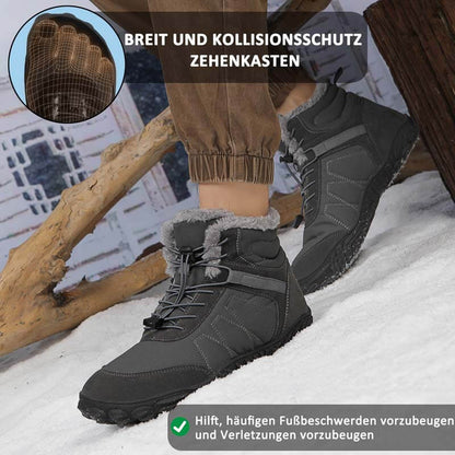 Outdoor-Schneestiefel Dicke Sohle Baumwollschuhe Wanderschuhe Rutschfester & Wasserdichter Barfußschuh für den Winter (Unisex)